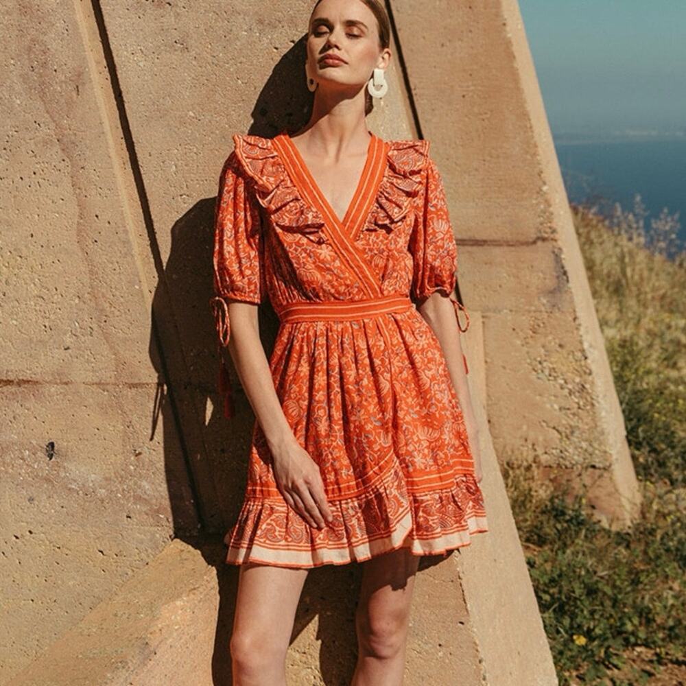 $218 New Cleobella Blair Dress - red - XS